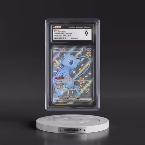 2024 Paldean Fates - PAF EN #216/091 Mew ex - Shiny Ultra Rare Holo (CGC 9 MINT)