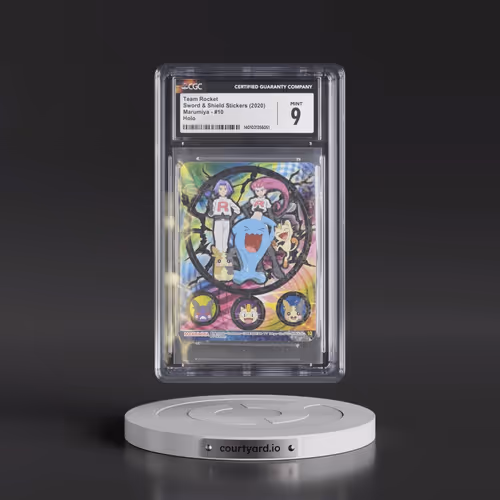 2020 Sword & Shield Stickers (Marumiya 2020) #10 Team Rocket - Holo (CGC 9 MINT)