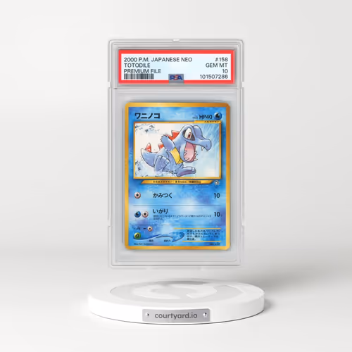 2000 Pokémon Neo #158 Totodile - Premium File (PSA 10 GEM MINT)