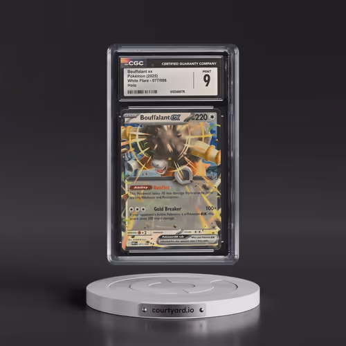 2025 Pokémon Wht EN-White Flare #077 Bouffalant EX - Holo (CGC 9 MINT)