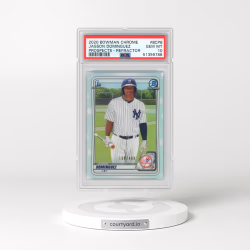 2020 Bowman Chrome Prospects #BCP8 Jasson Dominguez - Refractor (PSA 10 GEM MINT)