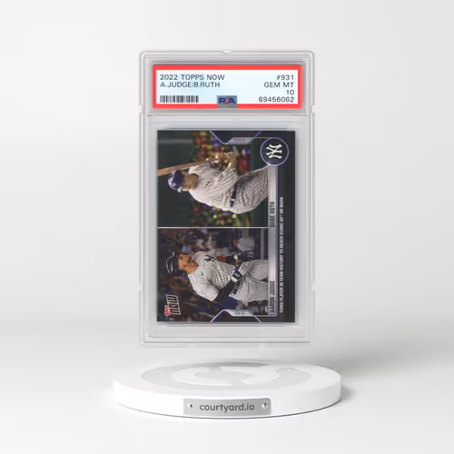 2022 Topps Now #931 Aaron Judge/Babe Ruth (PSA 10 GEM MINT)