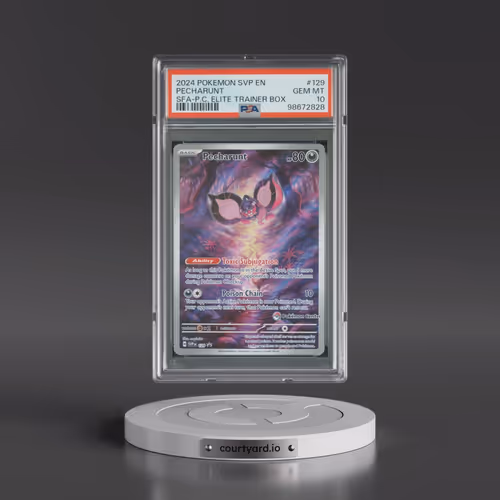 2024 Pokémon Svp EN-SV Black Star Promo #129 Pecharunt - Shrouded Fable Pokemon Center Elite Trainer