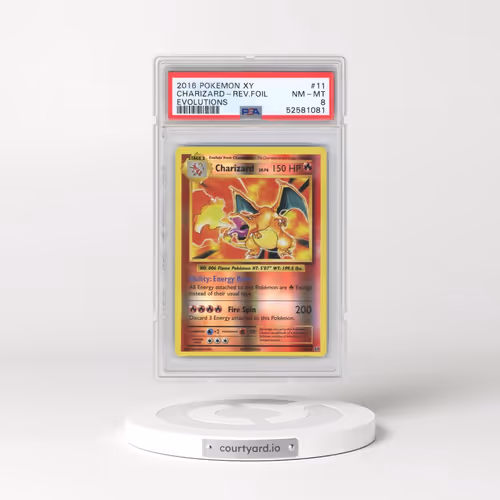 2016 Pokémon XY Evolutions #11 Charizard - Reverse Foil (PSA 8 NM-MT)