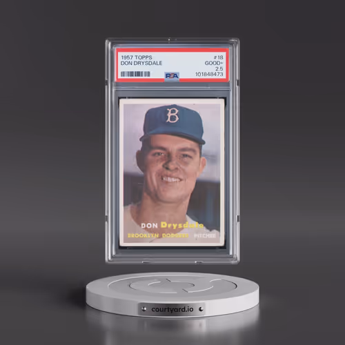1957 Topps #18 Don Drysdale (PSA 2.5 GOOD+)