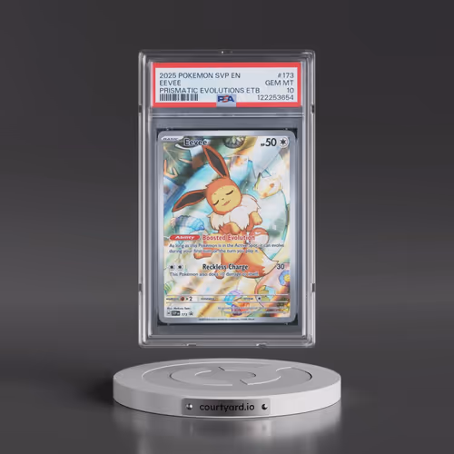 2025 Pokémon Svp EN-SV Black Star Promo #173 Eevee - Prismatic Evolutions Elite Trainer Box (PSA 10