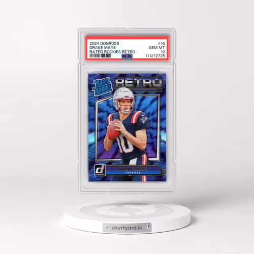 2024 Panini Donruss Rated Rookies Retro #16 Drake Maye (PSA 10 GEM MINT)