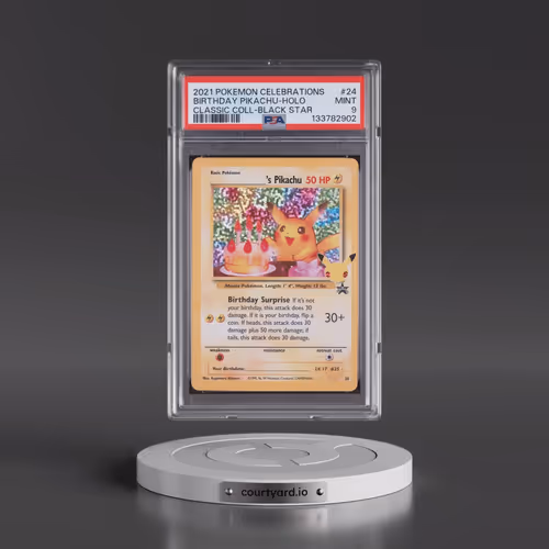 2021 Pokémon Celebrations Classic Collection #24 Birthday Pikachu - Holo (PSA 9 MINT)