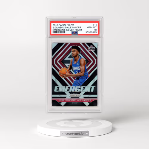 2018 Panini Prizm Emergent #11 Shai Gilgeous-Alexander - Silver Prizm (PSA 10 GEM MINT)