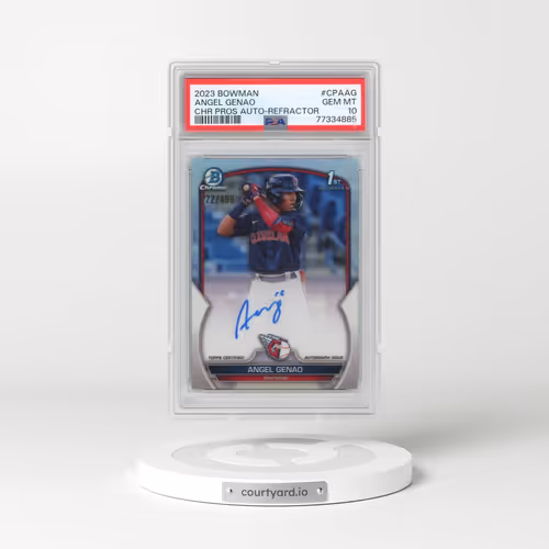 2023 Bowman Chrome Prospect Autographs #CPAAG Angel Genao - Refractor (PSA 10 GEM MINT)