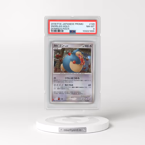 2008 Pokémon Promo #126 Snorlax - Holo Domino's Pizza (PSA 8 NM-MT)