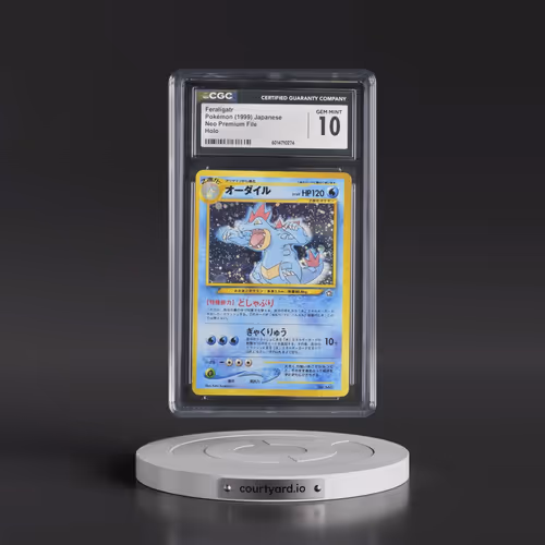 1999 Neo Premium File Feraligatr - No Rarity - Holo (CGC 10 GEM MINT)