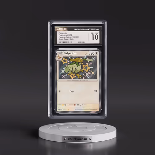 2024 Paldean Fates - PAF EN #197/091 Pidgeotto - Shiny Rare Holo (CGC 10 GEM MINT)