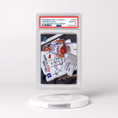 2024 Bowman Chrome University College Rule Playbook #CRP5 Cooper Flagg (PSA 10 GEM MINT)