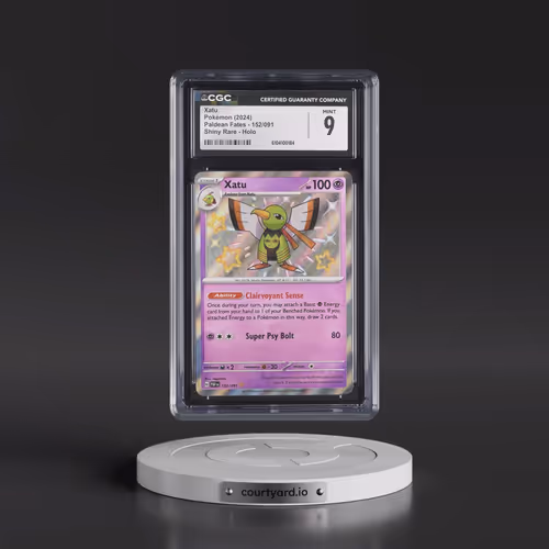 2024 Paldean Fates - PAF EN #152/091 Xatu - Shiny Rare Holo (CGC 9 MINT)