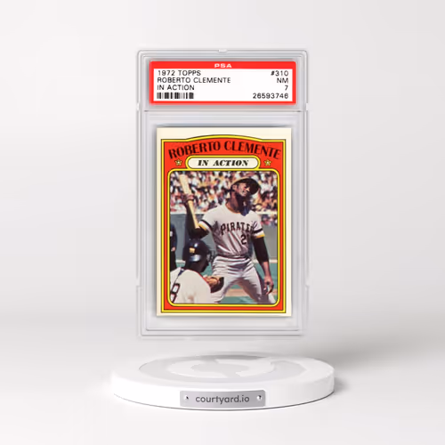 1972 Topps #310 Roberto Clemente - In Action (PSA 7 NM)