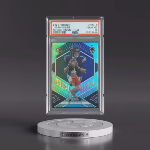 2021 Panini Phoenix Rookie Rising #RIS-8 Justin Fields - Teal (PSA 10 GEM MINT)