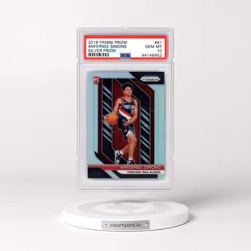 2018 Panini Prizm #61 Anfernee Simons - Silver Prizm (PSA 10 GEM MINT)