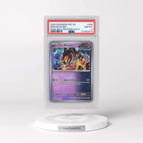 2025 Pokémon Pre EN-Prismatic Evolutions #046 Iron Boulder - Reverse Holo Poke Ball (PSA 8 NM-MT)