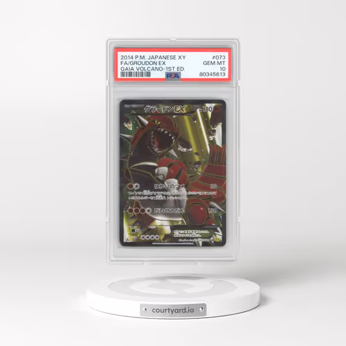 2014 Pokémon XY Gaia Volcano #073 Groudon EX - 1st Edition Holo Full Art (PSA 10 GEM MINT)