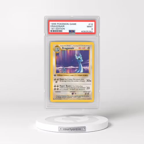 1999 Pokémon Game #18 Dragonair - 1st Edition (PSA 9 MINT)