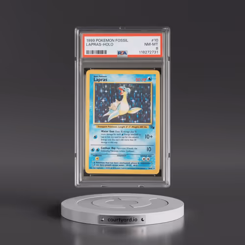 1999 Pokémon Fossil #10 Lapras - Holo (PSA 8 NM-MT)