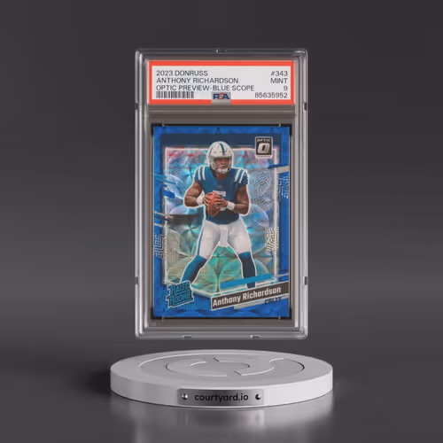 2023 Panini Donruss #343 Anthony Richardson - Optic Preview-Blue Scope (PSA 9 MINT)
