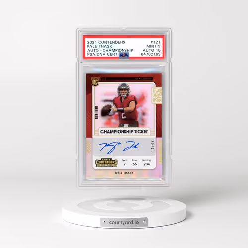 2021 Panini Contenders #121 Kyle Trask - Autograph-Championship (PSA 9 MINT)