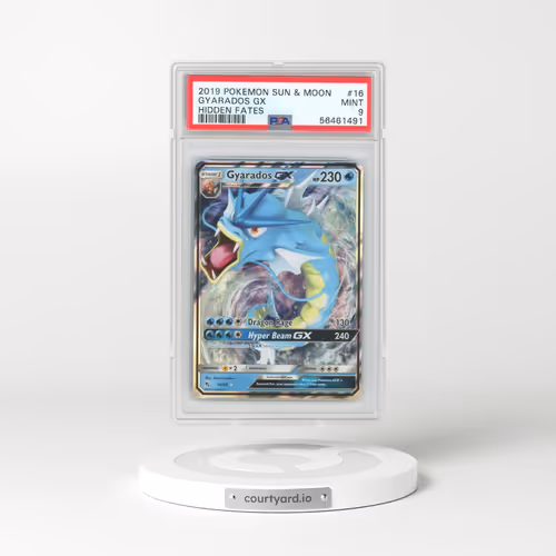2019 Pokémon Sun & Moon Hidden Fates #16 Gyarados GX - Holo (PSA 9 MINT)
