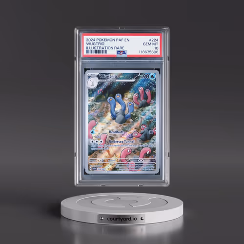2024 Pokémon Paf EN-Paldean Fates #224 Wugtrio - Illustration Rare (PSA 10 GEM MINT)