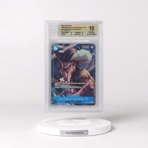 2024 One Piece Emperors in the New World Japanese #OP09048 Dracule Mihawk ALT ART SR (BGS 10 PRISTIN