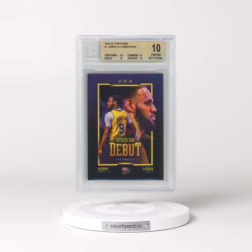 2024 Topps Now #1 Bronny James/LeBron James (BGS 10 PRISTINE)