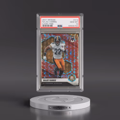 2021 Panini Mosaic #313 Najee Harris - Camo Pink (PSA 10 GEM MINT)