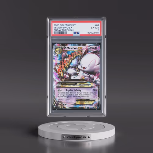 2015 Pokémon XY Breakthrough #64 M Mewtwo EX - Holo (PSA 6 EX-MT)