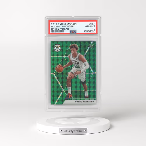 2019 Panini Mosaic #233 Romeo Langford - Green Mosaic (PSA 10 GEM MINT)