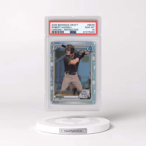 2020 Bowman Draft #BD39 Robert Hassell - Chrome-Refractor (PSA 10 GEM MINT)