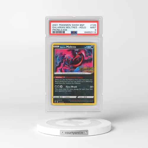 2021 Pokémon Swsh Black Star Promo #125 Galarian Moltres - Holo Prerelease (PSA 9 MINT)