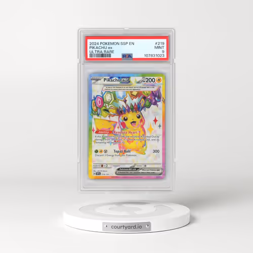2024 Pokémon Ssp EN-Surging Sparks #219 Pikachu EX - Holo Ultra Rare (PSA 9 MINT)