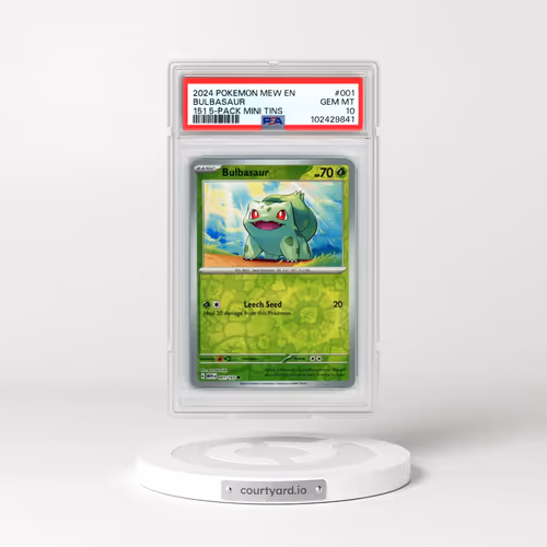 2024 Pokémon Mew EN-151 #001 Bulbasaur - 151 5-Pack Mini Tins (PSA 10 GEM MINT)