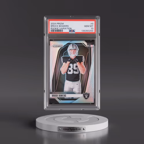 2024 Panini Prizm Rookie Variation #9 Brock Bowers (PSA 10 GEM MINT)