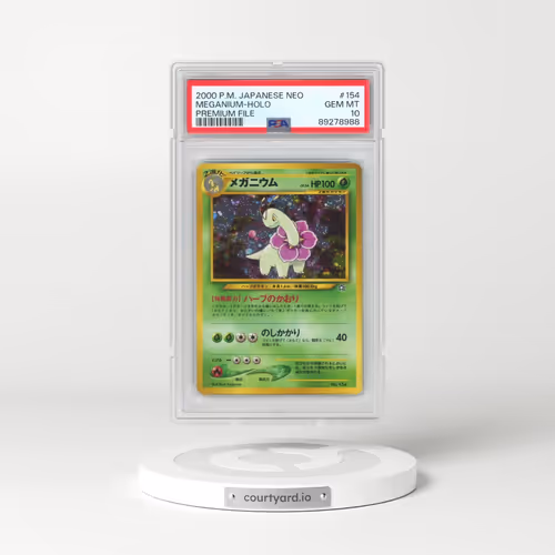 2000 Pokémon Neo #154 Meganium - Holo Premium File (PSA 10 GEM MINT)