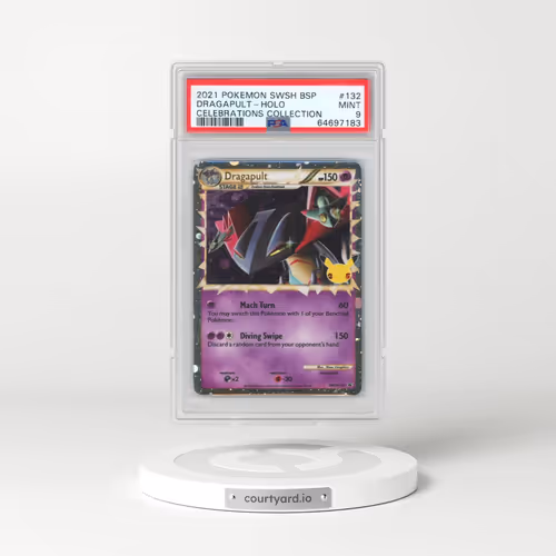 2021 Pokémon Swsh Black Star Promo #132 Dragapult - Holo Celebrations Collection (PSA 9 MINT)