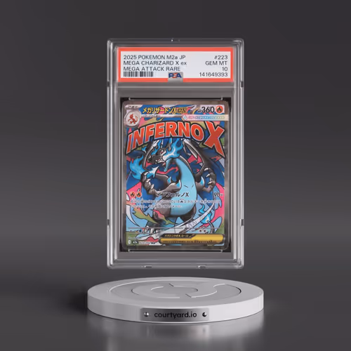 2025 Pokémon M2a-Mega Dream EX #223 Mega Charizard X EX - Holo Mega Attack Rare (PSA 10 GEM MINT)