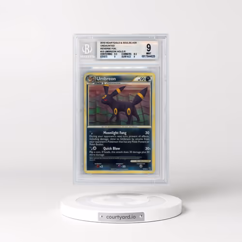 2010 Pokémon HeartGold and SoulSilver Undaunted Reverse Foil #10 Umbreon - Holo (BGS 9 MINT)
