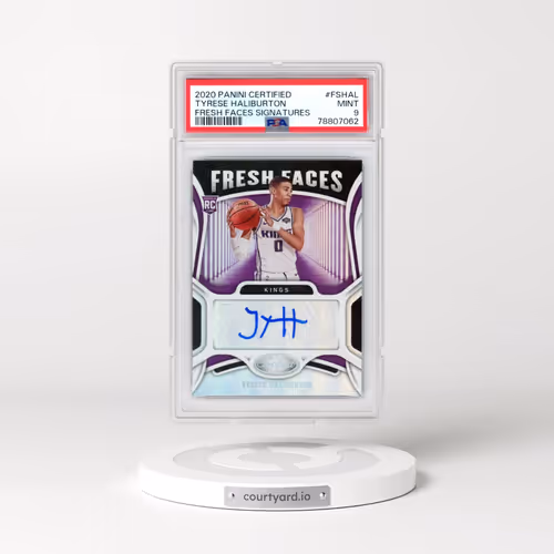 2020 Panini Certified Fresh Faces Signatures #FSHAL Tyrese Haliburton (PSA 9 MINT)