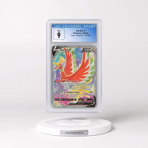 2022 Silver Tempest #187/195 Ho-Oh V - Ultra Rare Holo (CGC 9 MINT)