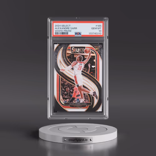 2024 Panini Select #185 Alexandre Sarr - White Prizm (PSA 10 GEM MINT)