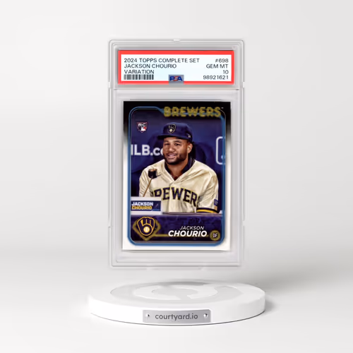 2024 Topps Complete Set #698 Jackson Chourio - Variation (PSA 10 GEM MINT)