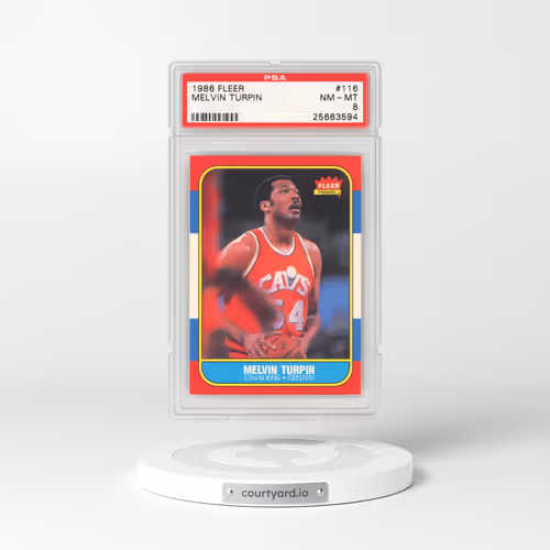 1986 Fleer #116 Melvin Turpin (PSA 8 NM-MT)