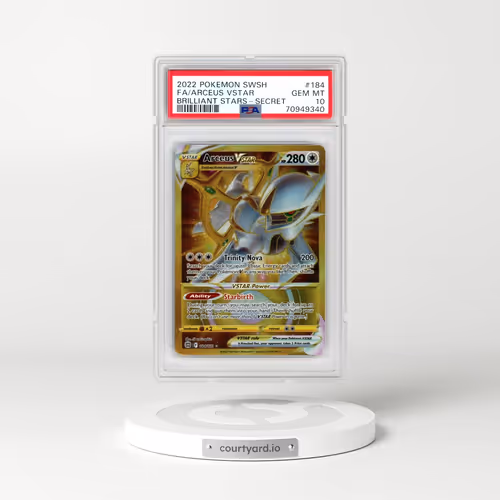 2022 Pokémon Sword & Shield Brilliant Stars #184 Arceus Vstar - Full Art Secret (PSA 10 GEM MINT)